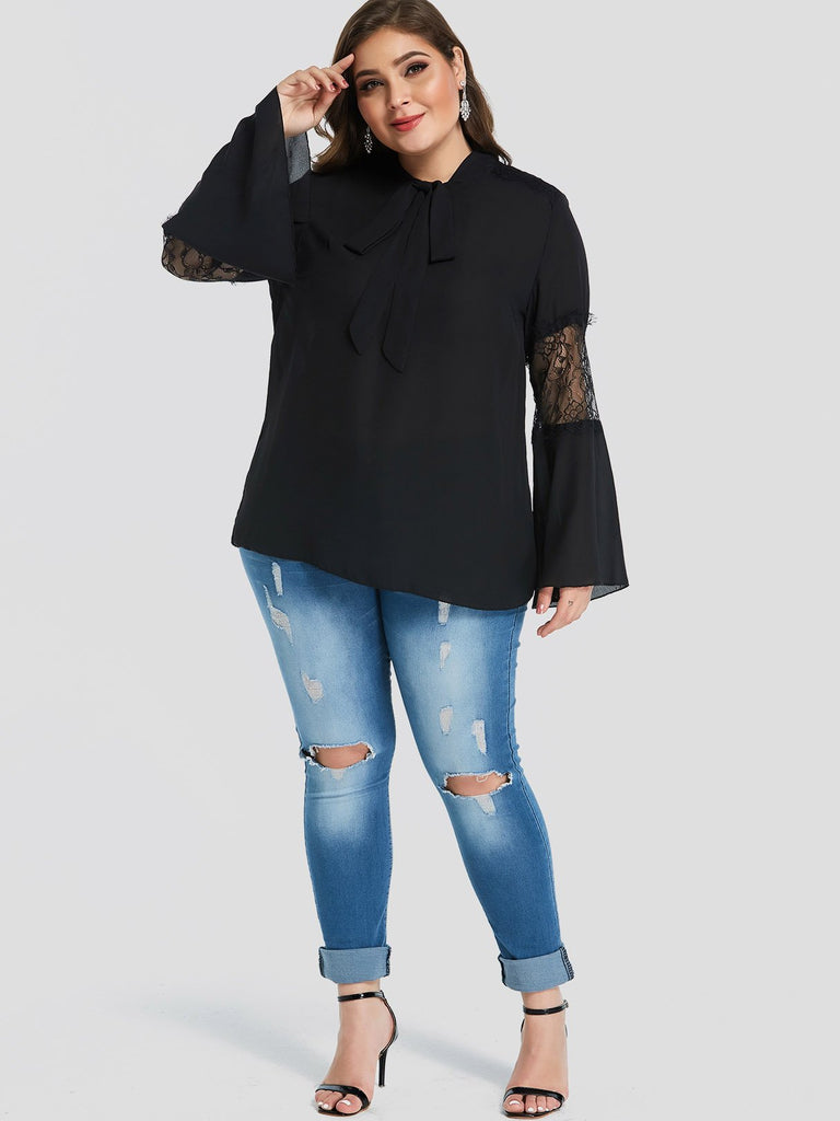 Plus Size Womens Black Tops