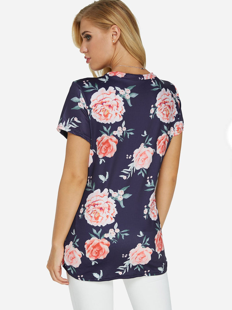 Womens Navy T-Shirts