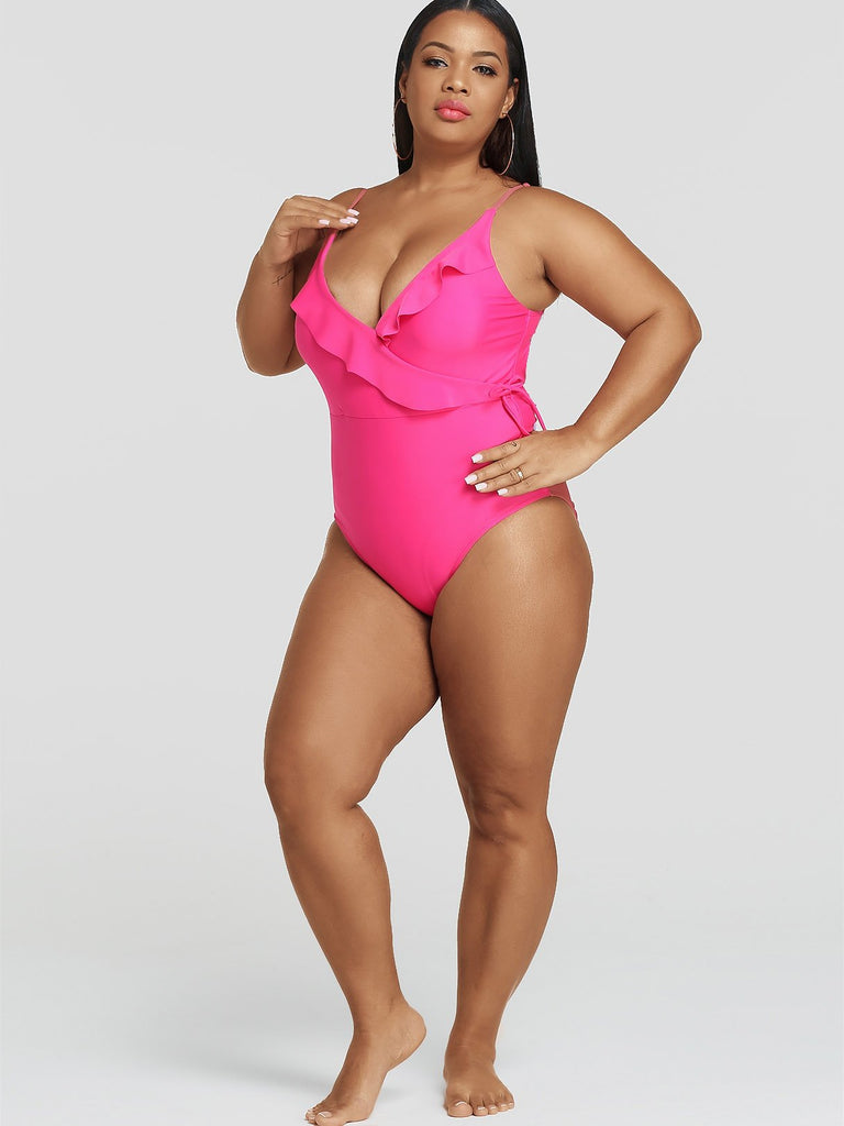 Womens Rose Plus Size Swimwear