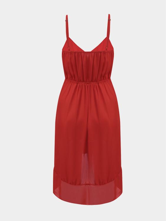 Womens Red Chiffon Dresses