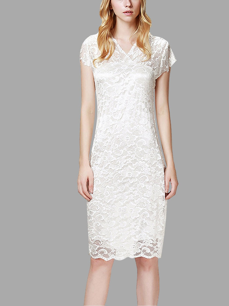 White Lace Mini Dress