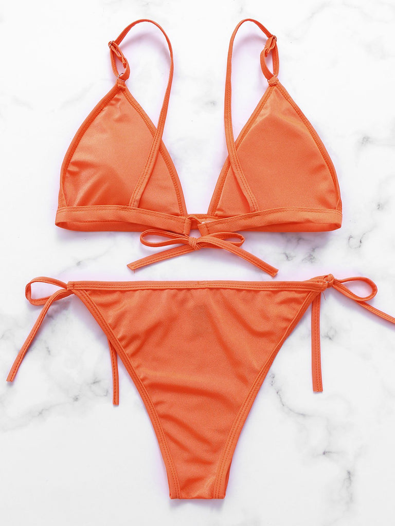 Womens Orange Bikinis