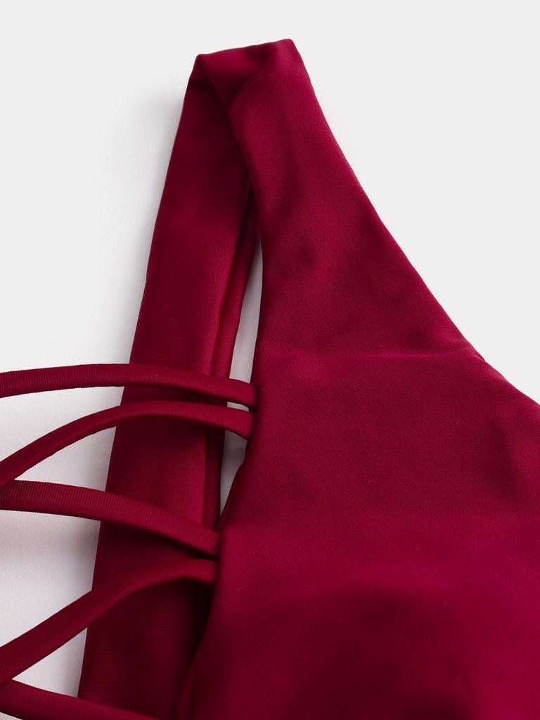 Ladies Burgundy Bikinis