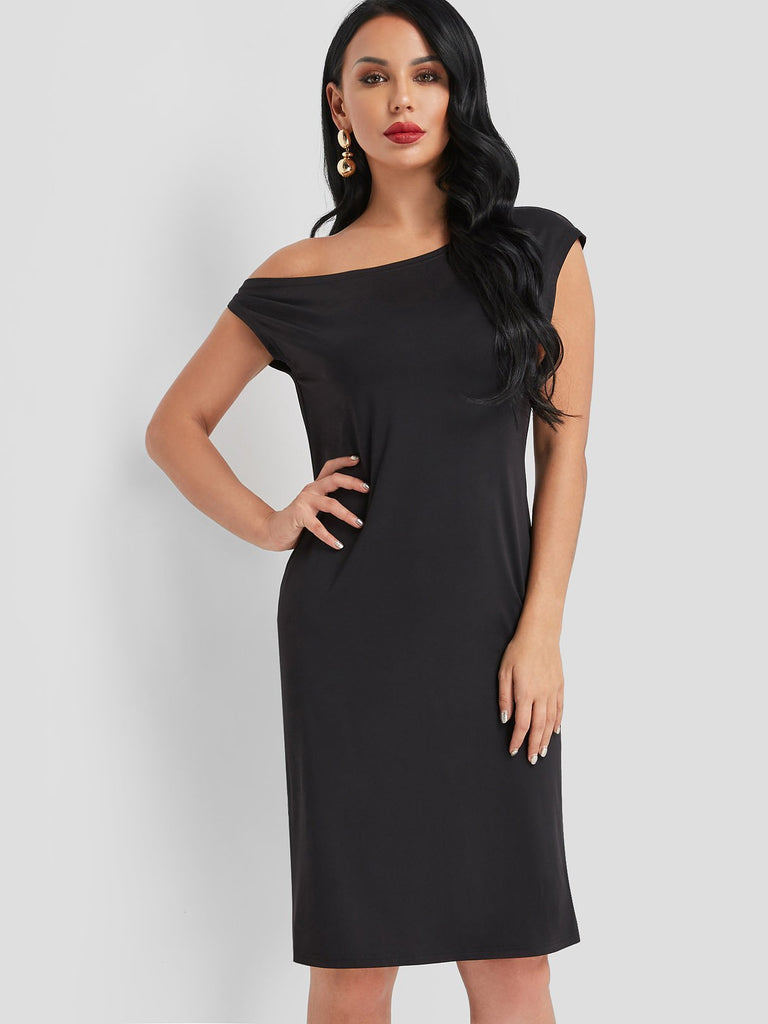 Ladies Black Midi Dresses