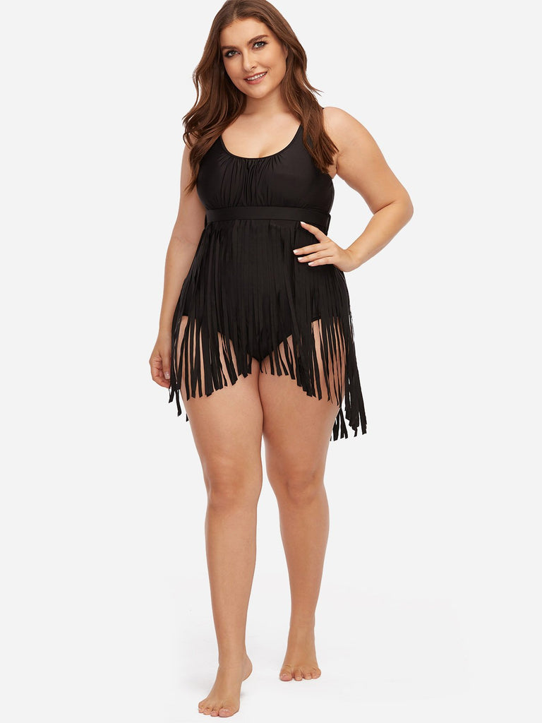 Womens Black Plus Size Swimwear