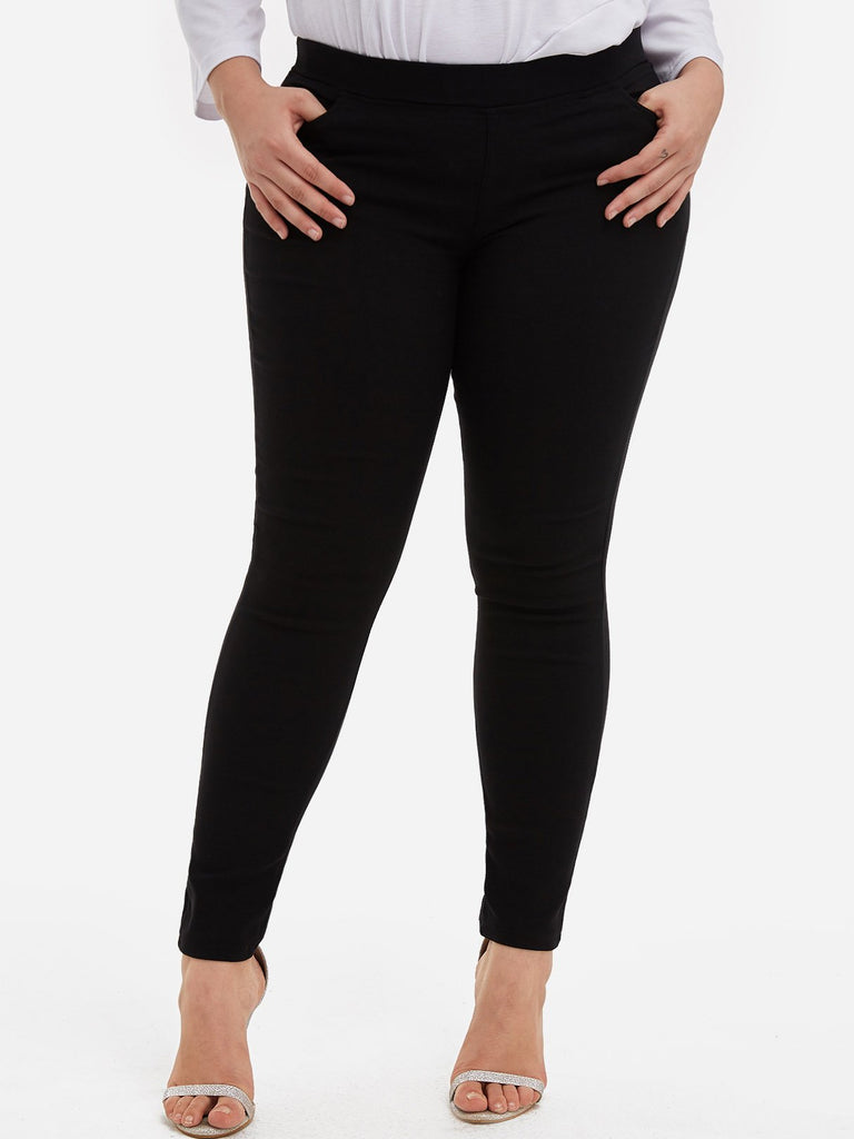 Womens Black Plus Size Bottoms