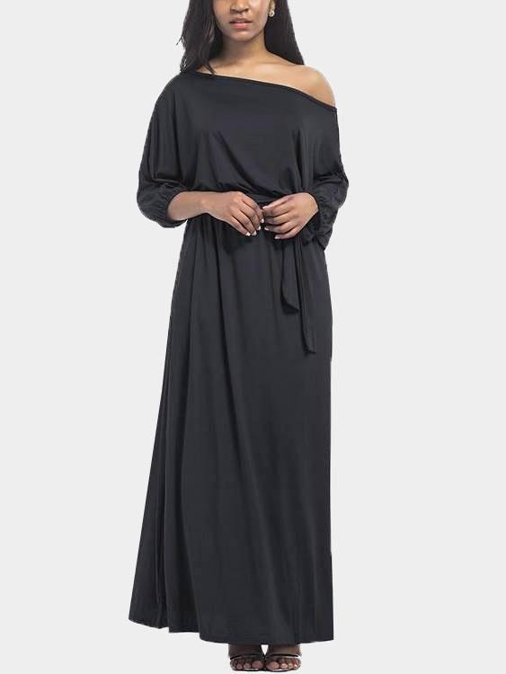 Ladies 3/4 Sleeve Maxi Dress