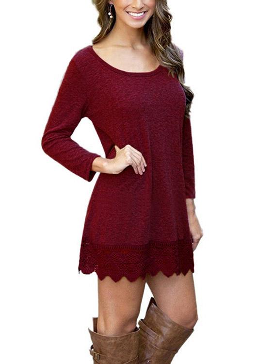 Ladies Long Sleeve Mini Dress