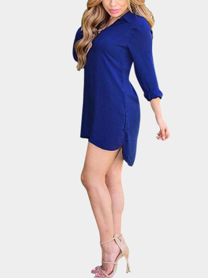 Womens Navy Shirt Dresses