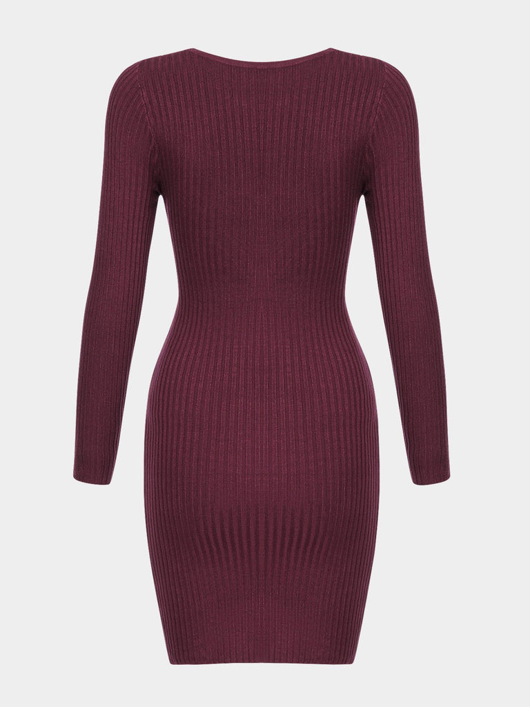 Womens Burgundy Bodycon Dresses