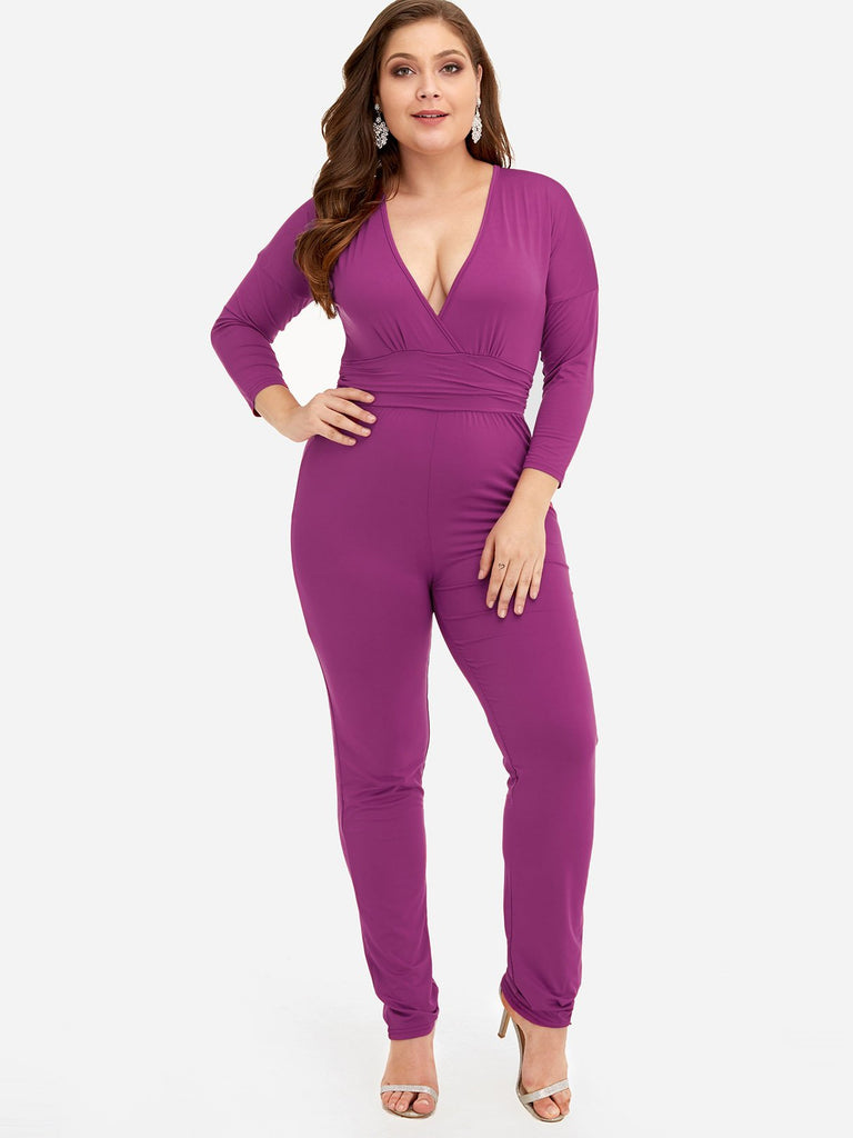 Ladies Purple Plus Size Bottoms