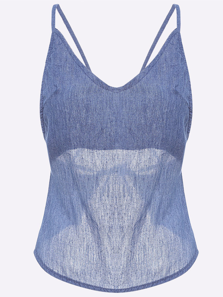 Ladies Blue Camis