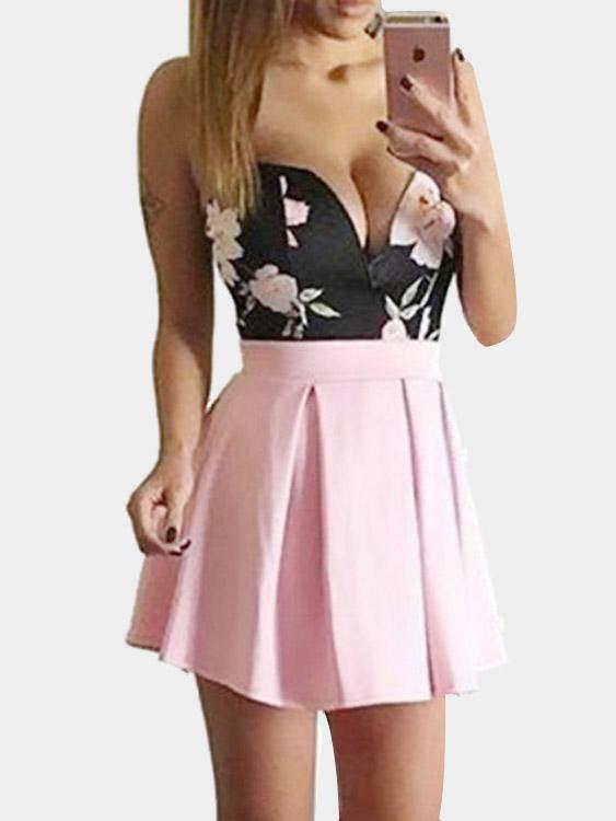 Womens Floral Mini Dresses