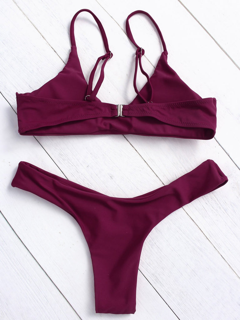 Womens Sleeveless Two Piece Bikinis