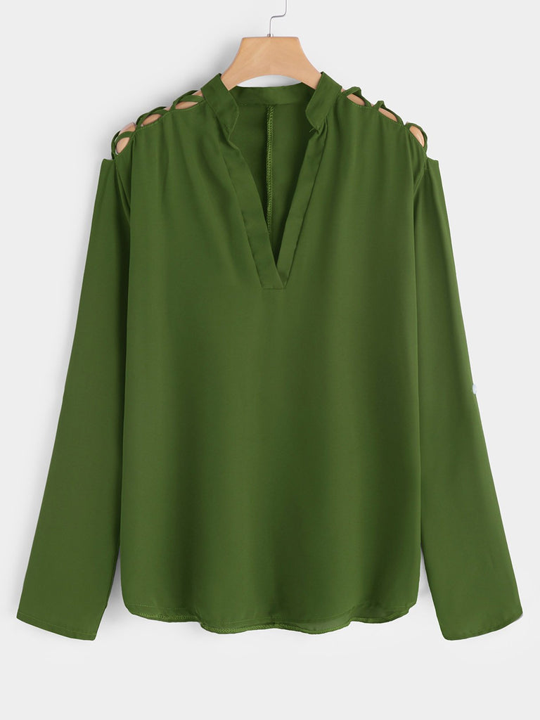 Ladies V-Neck Plus Size Tops