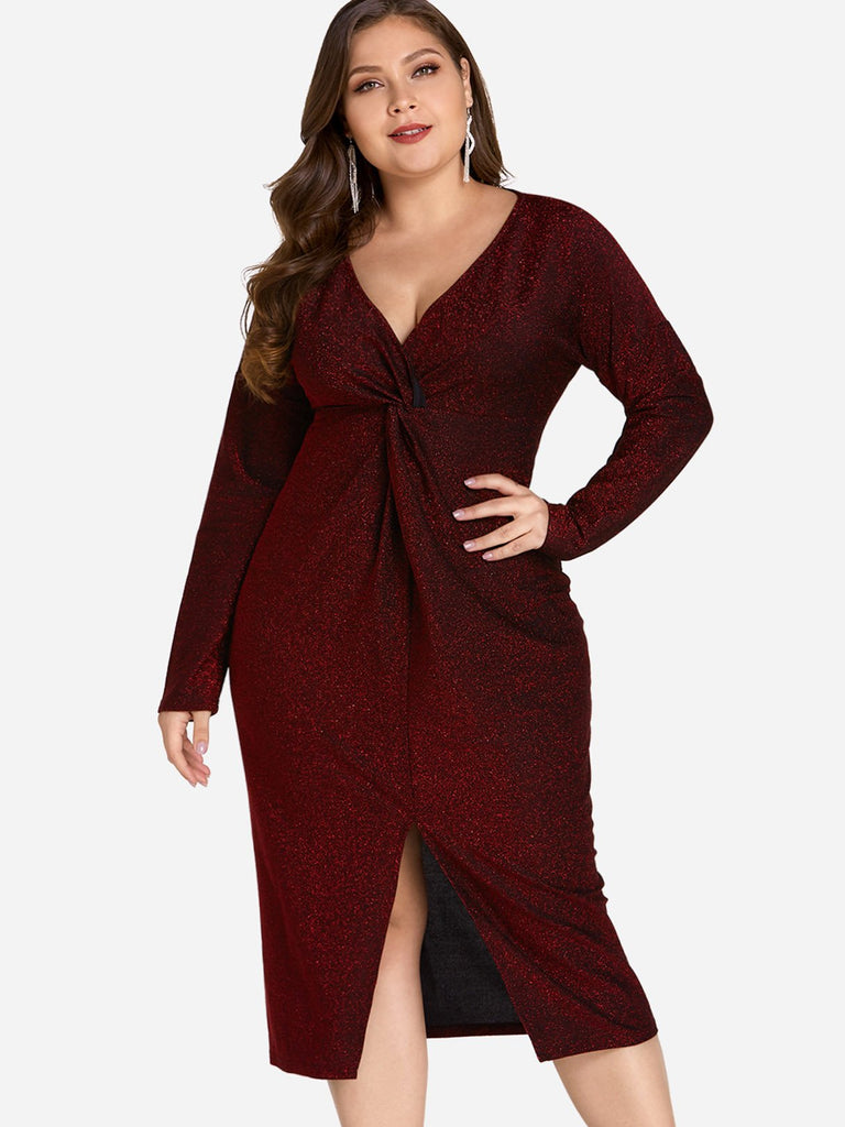 Ladies Red Plus Size Dresses