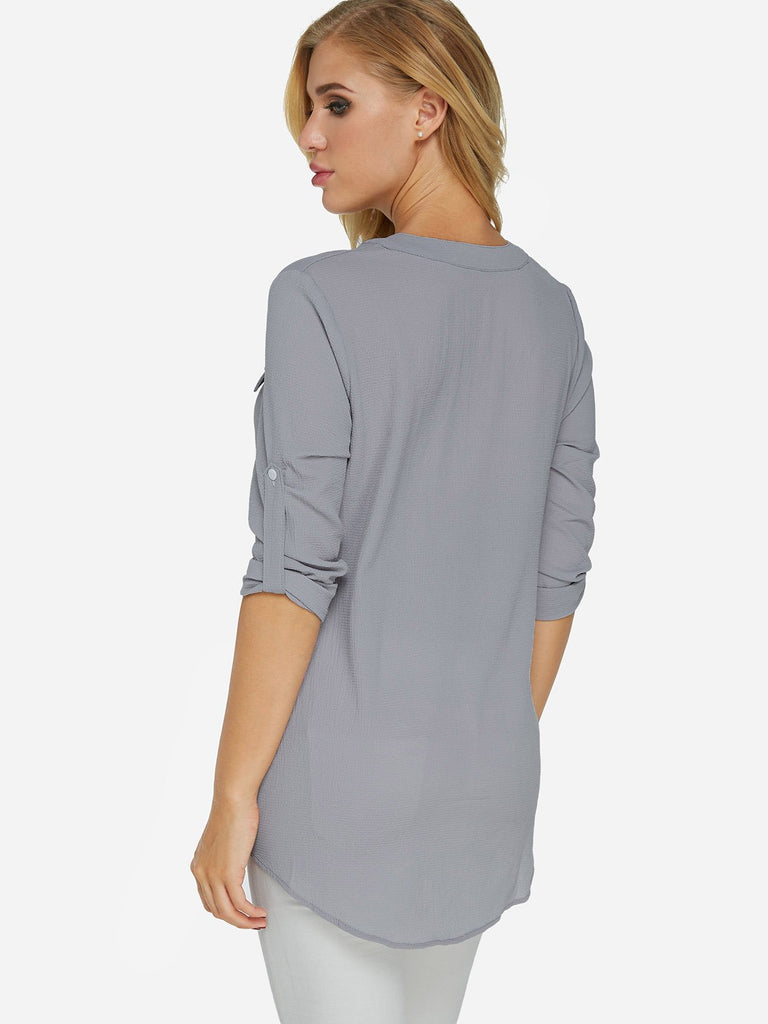 Ladies V-Neck Blouses