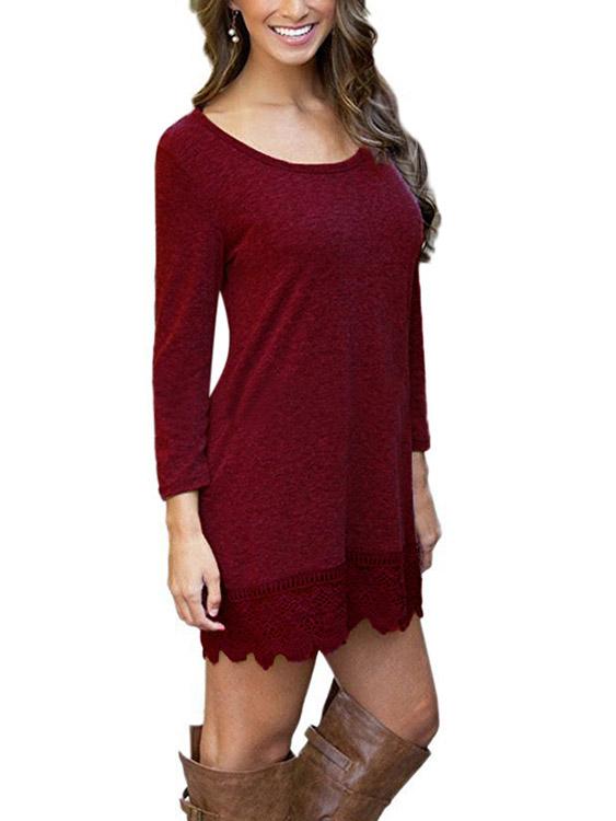 Ladies Burgundy Mini Dresses