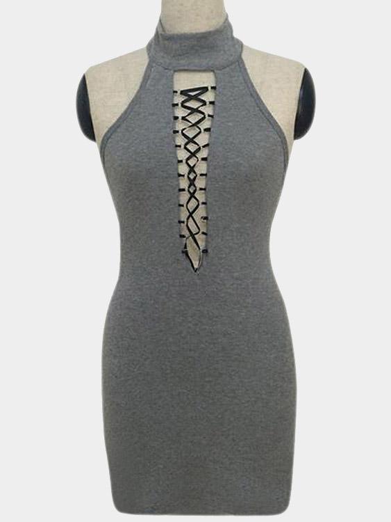 Grey Sleeveless Dresses