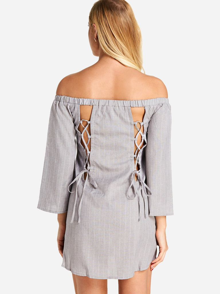 Womens Grey Mini Dresses