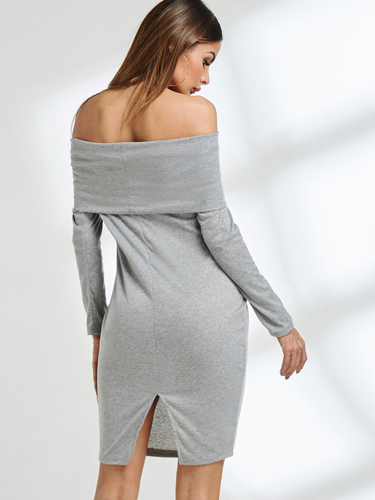Womens Grey Bodycon Dresses