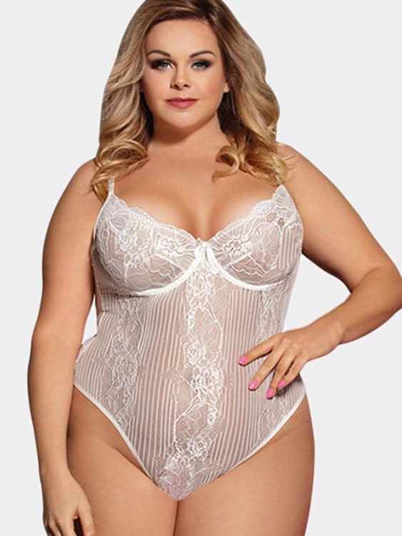 Ladies White Plus Size Intimates