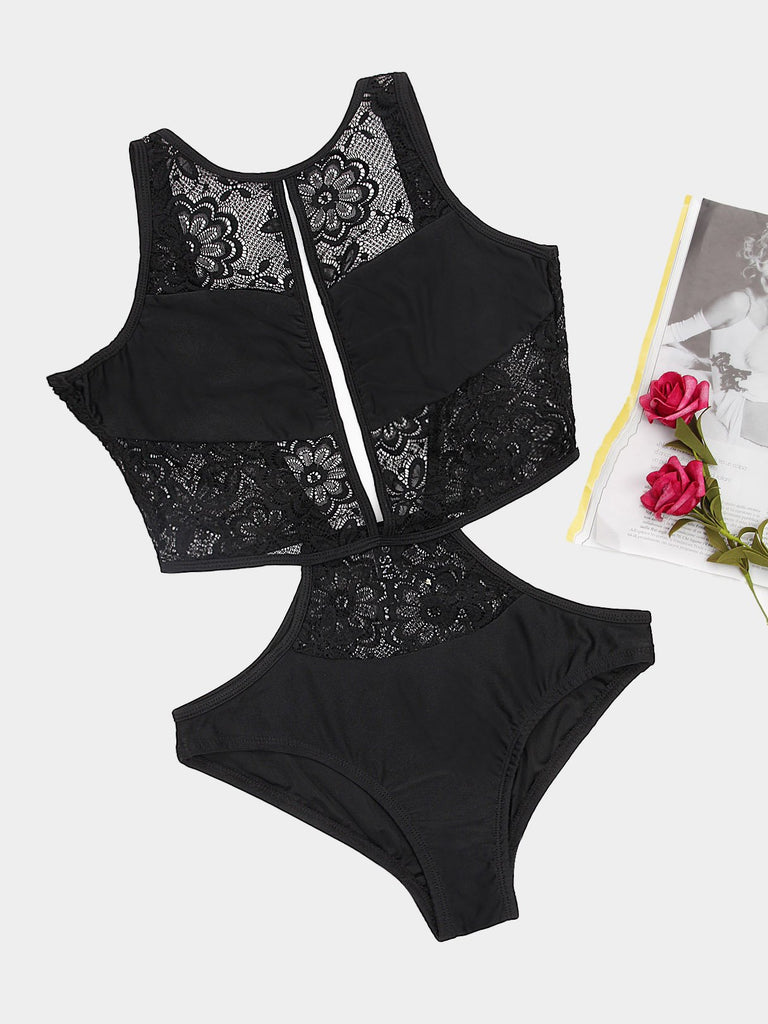 Womens Black One-Pieces