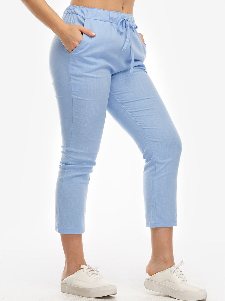 Ladies Blue Plus Size Bottoms