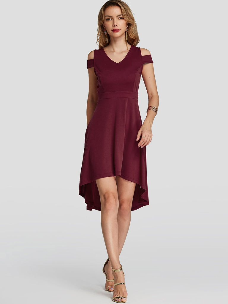 Womens Burgundy Sexy Dresses