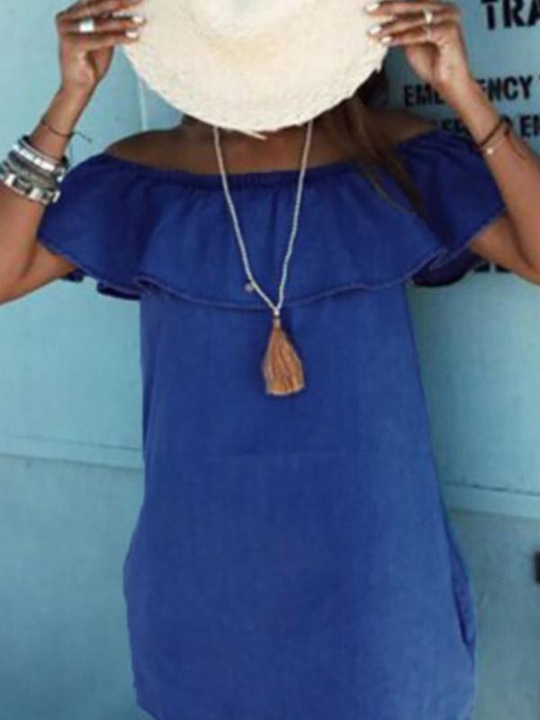 Womens Blue Sexy Dresses