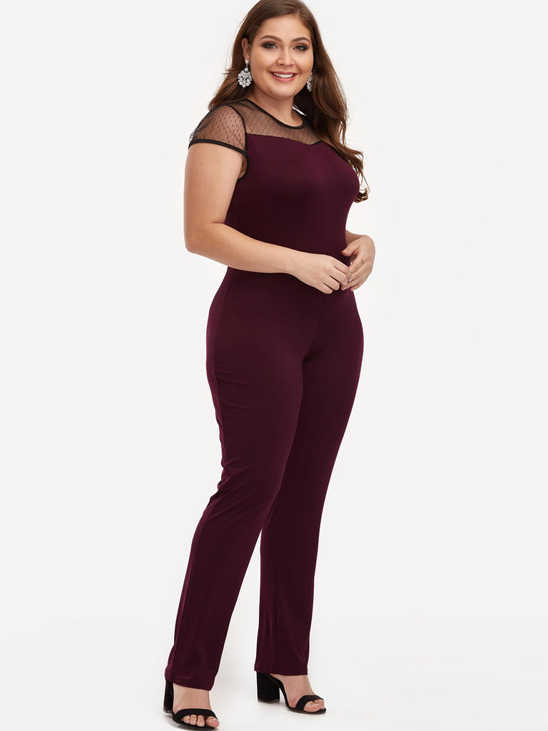 Ladies Burgundy Plus Size Bottoms