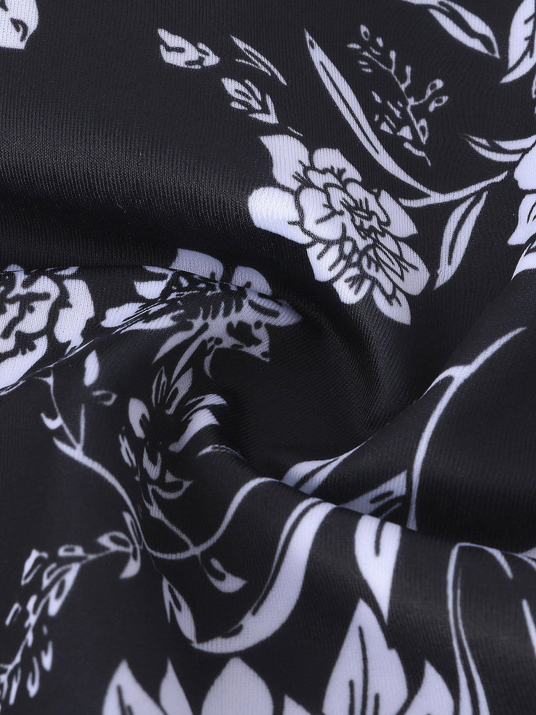 Womens Floral Print One-Pieces