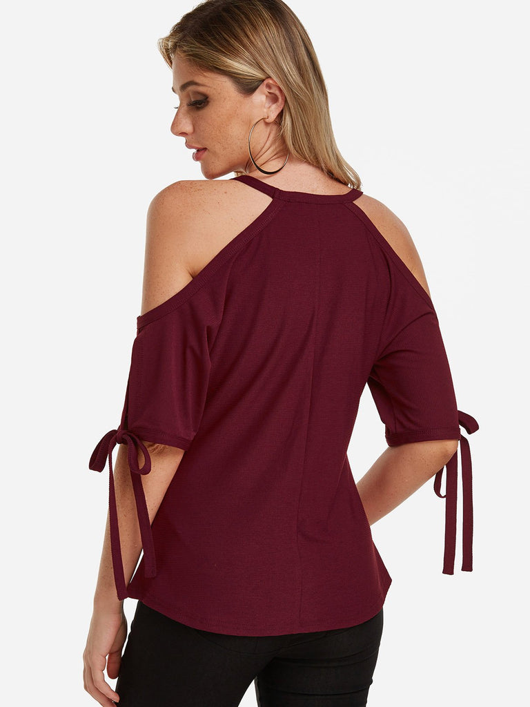 Womens Burgundy T-Shirts