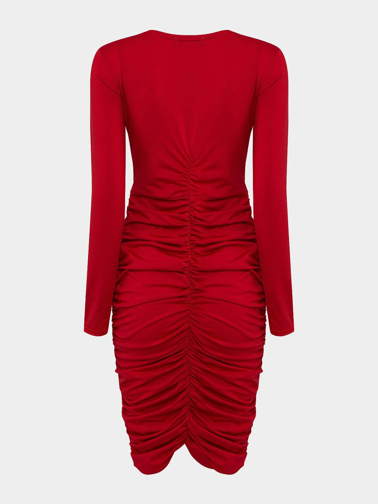 Womens Red Midi Dresses