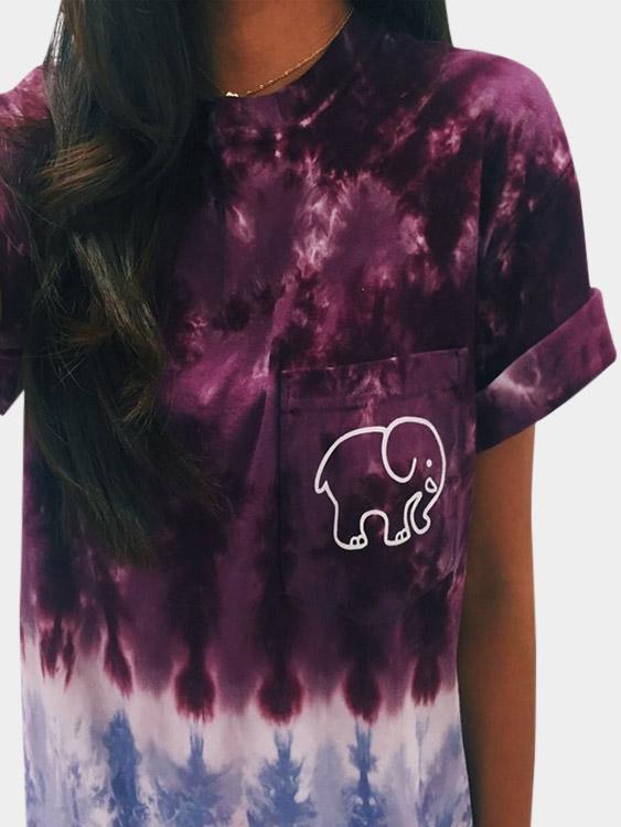 Crew Neck Fantasy Colour Short Sleeve T-Shirts