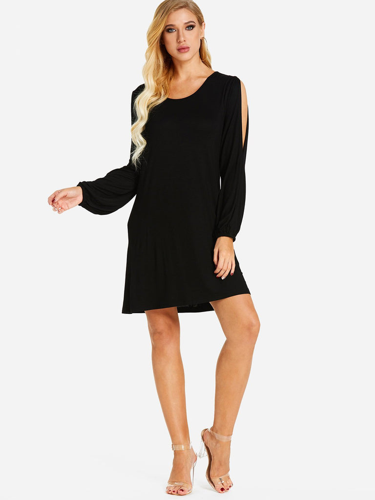 Womens Long Sleeve Mini Dress