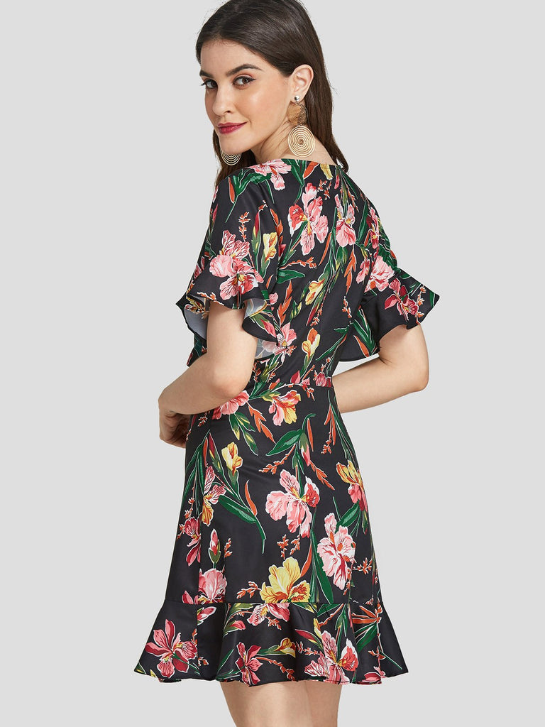 Ladies Short Sleeve Mini Dresses