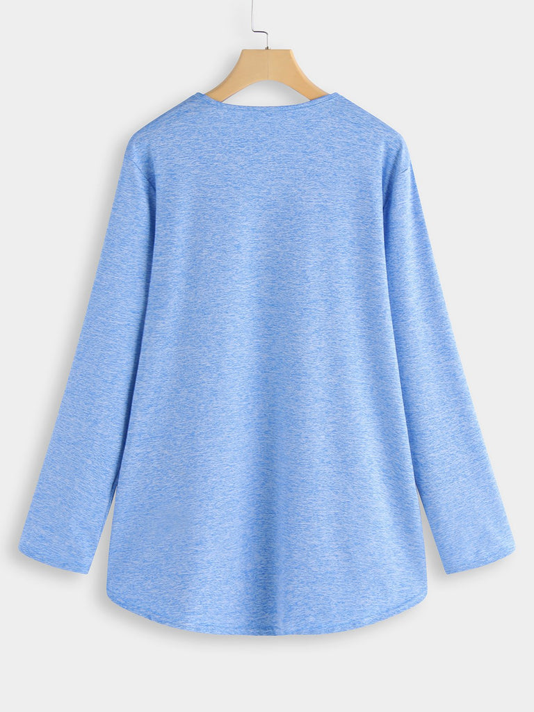 Womens Blue Plus Size Tops