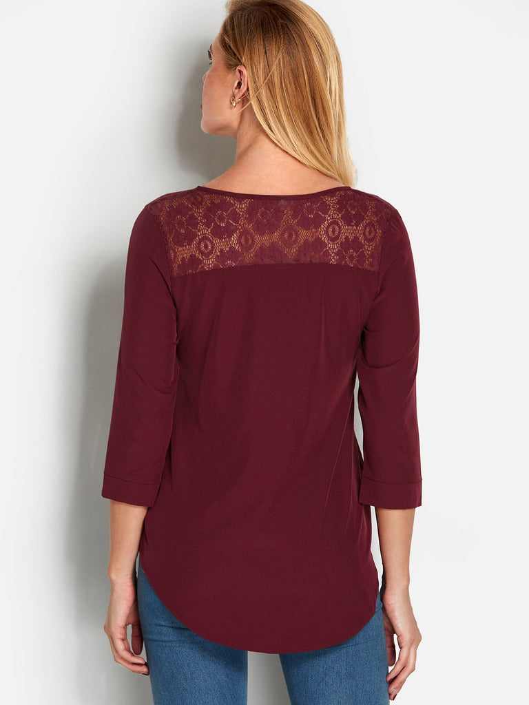 Womens Burgundy T-Shirts