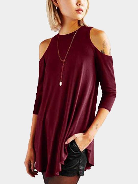 Womens Burgundy T-Shirts