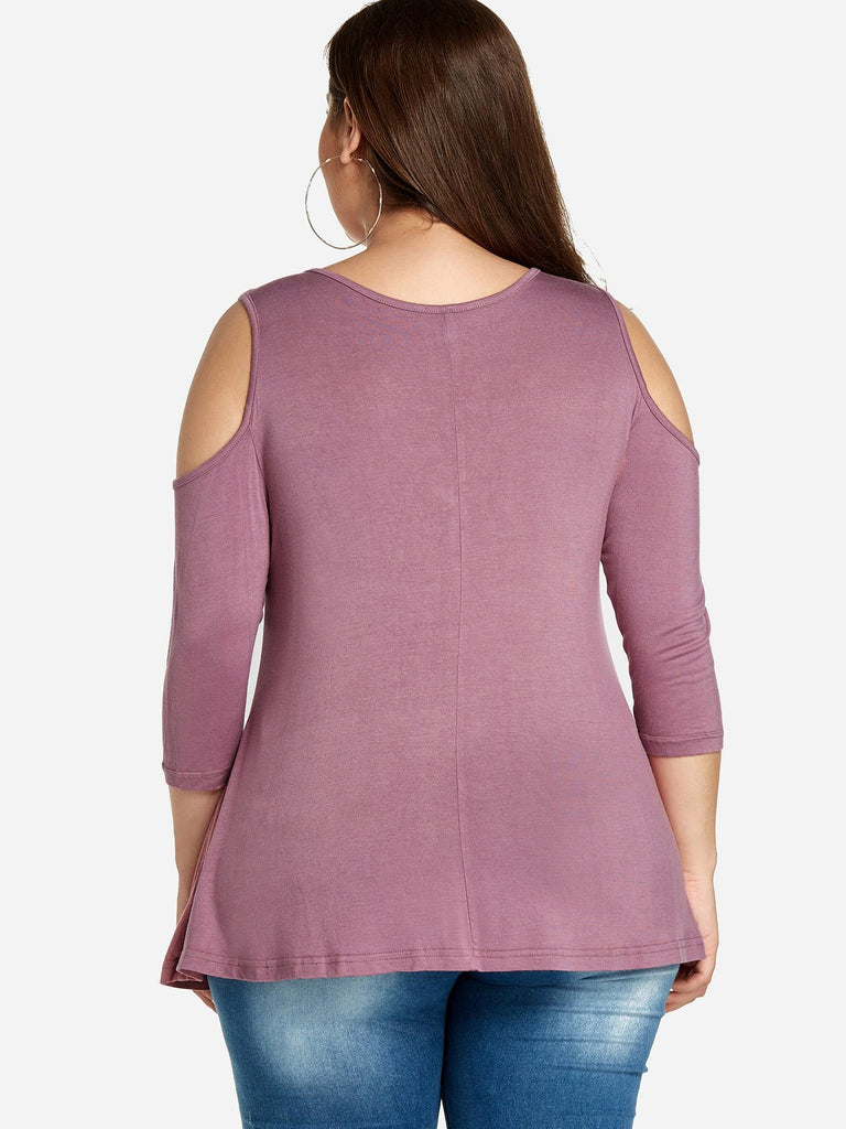 Womens Pink Plus Size Tops