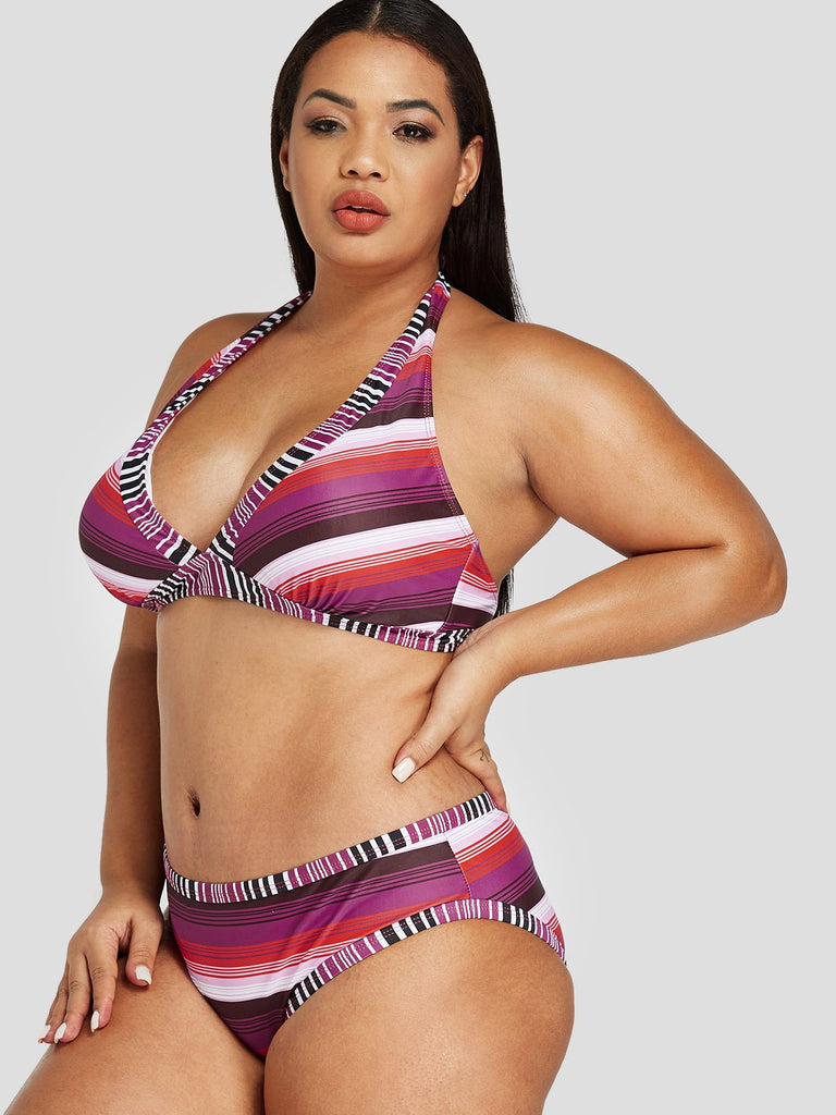 Plus Size Floral Swimwear