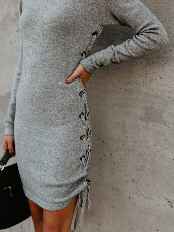 Ladies Grey Midi Dresses