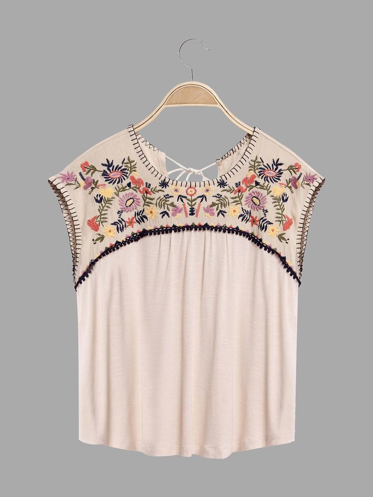 Round Neck Apricot Camis