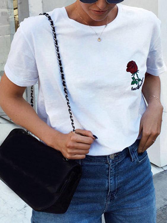 Ladies White T-Shirts