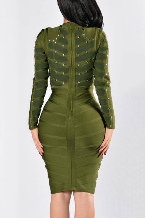 Womens Green Midi Dresses