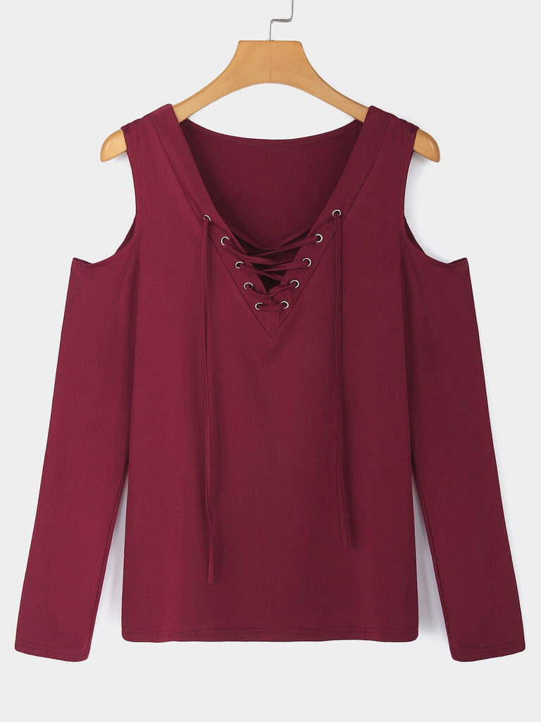 Womens Burgundy T-Shirts