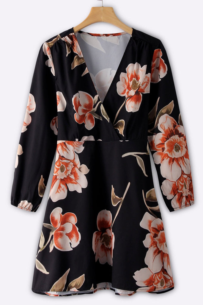 Ladies Black Floral Dresses