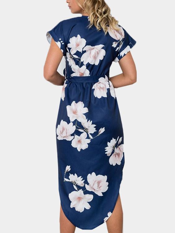 Womens Navy Floral Dresses