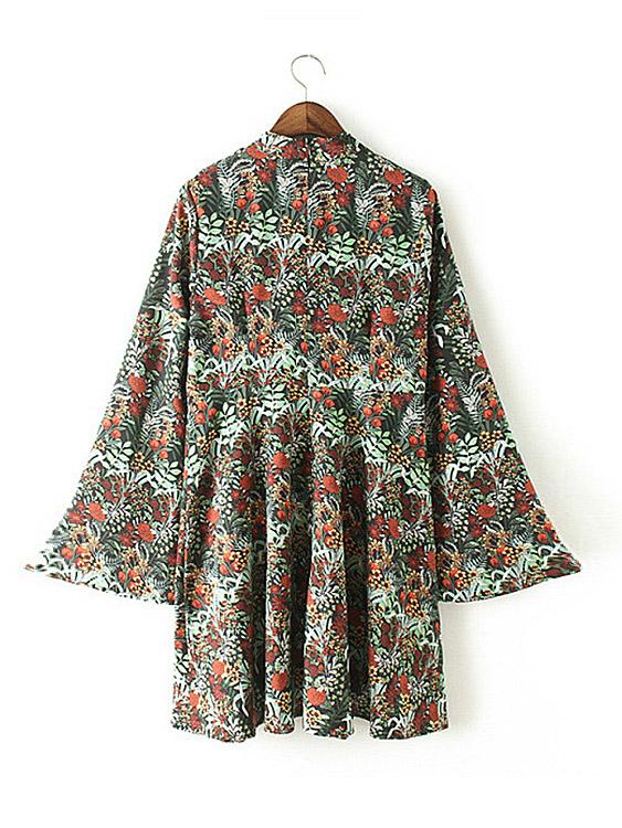 Womens 3/4 Sleeve Midi Dress